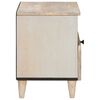 vidaXL Nattbordskap 2 pcs Beige 40 x 33 x 46 cm Massivt akasietre
