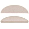vidaXL Trappematter 15 stk 56x17x3 cm taupe halvrund