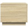 vidaXL Salongbord med LED-lys sonoma eik 50x50x40 cm