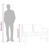 vidaXL Hagebenk med kremhvit pute 114,5 cm heltre akasie