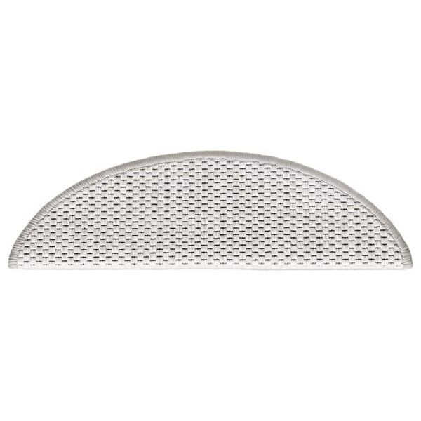 vidaXL Selvklebende trappematter sisal 15 stk 56x17x3 cm platina