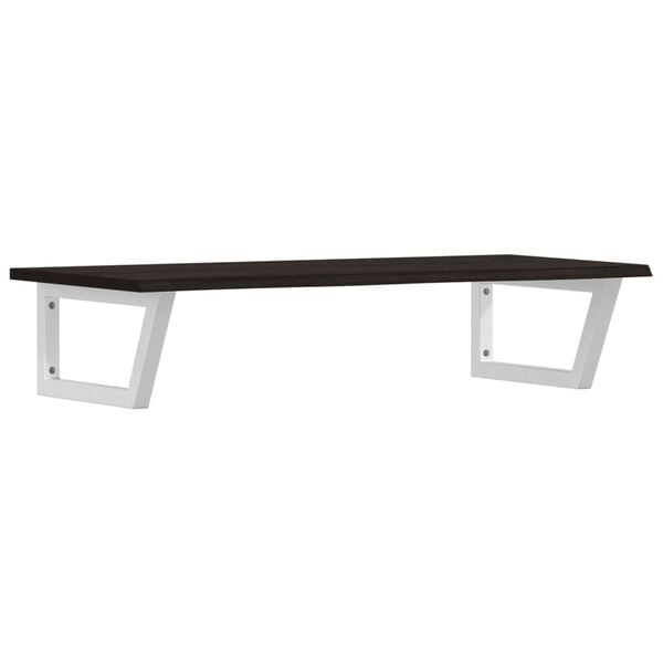 vidaXL Servanthylle veggmontert st&aring;l og heltre eik