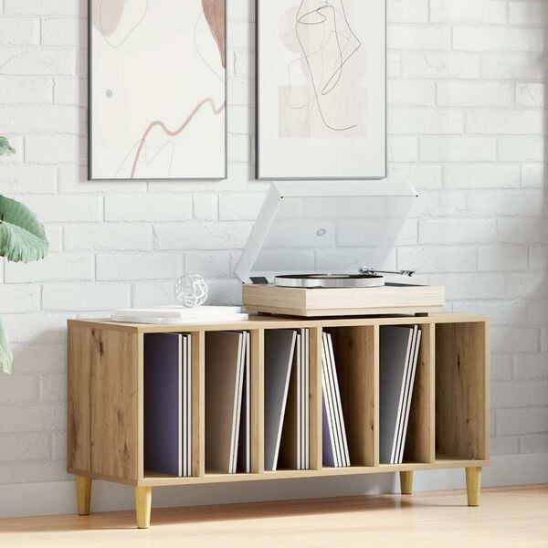 vidaXL Plateskap artisan eik 100x38x48 cm konstruert tre