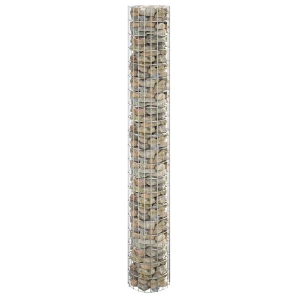 vidaXL Sirkulær gabion stolpe galvanisert stål Ø30x200 cm