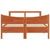 vidaXL Sengeramme med hodegavl voksbrun 160x200 cm heltre furu