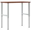 vidaXL Arbeidsbenk m&oslash;rkebrun 100x60x(71,5-98)cm heltre eik rektangul&aelig;r