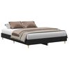 vidaXL Sengestamme Svart Eik 203 x 153 x 25 cm Konstruert tre
