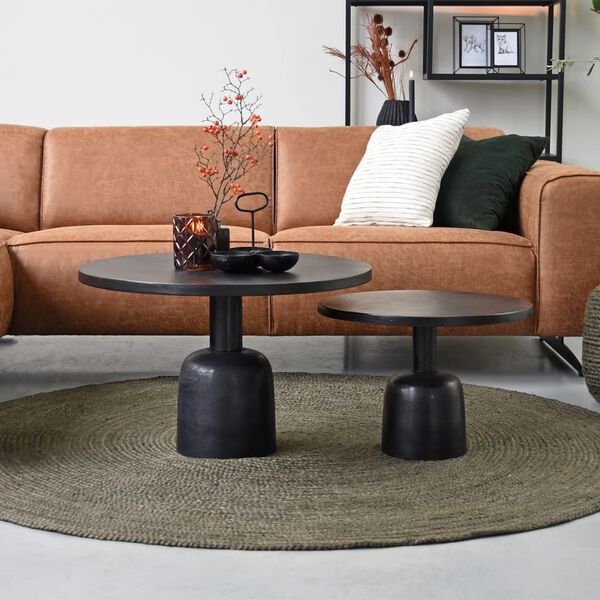 LABEL51 Teppe Jute rund 180x180 cm XXL milit&aelig;r