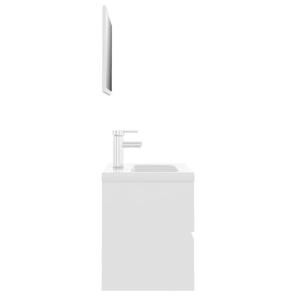 vidaXL Baderomsmøbelsett hvit sponplate