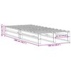 vidaXL Sengeramme uten madrass voksbrun 100x200 cm heltre furu