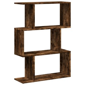vidaXL Romdeler bokhylle 3 lag r&oslash;kt eik 70x24x97 cm konstruert tre