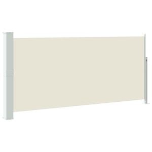 vidaXL Uttrekkbar sidemarkise 140 x 314 cm kremhvit