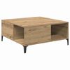 vidaXL Kaffebord Artisan Eik 80 x 80 x 36,5 cm Konstruert tre