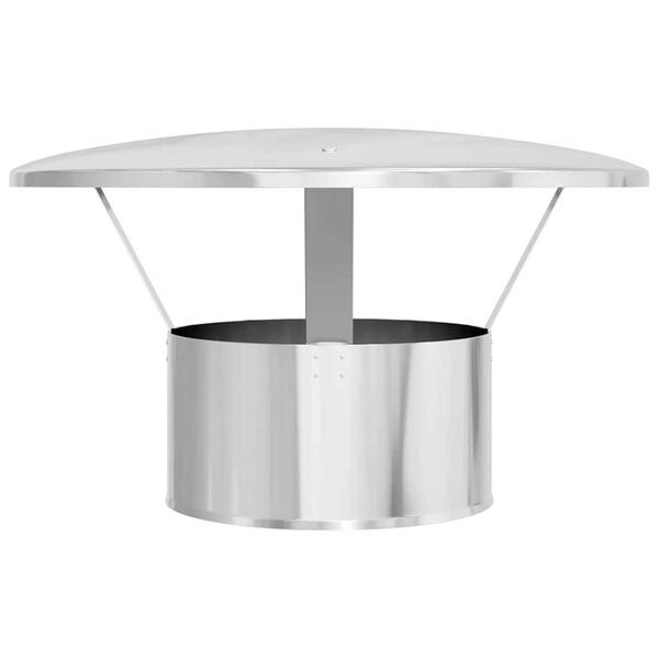 vidaXL Regndeksel Pipe s&oslash;lv 35 x 35 x 20 cm Rustfritt St&aring;l