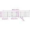 vidaXL Hundeport sammenleggbar 6 paneler 300 cm heltre gran