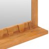 vidaXL Veggspeil med hylle 100x12x60 cm heltre teak
