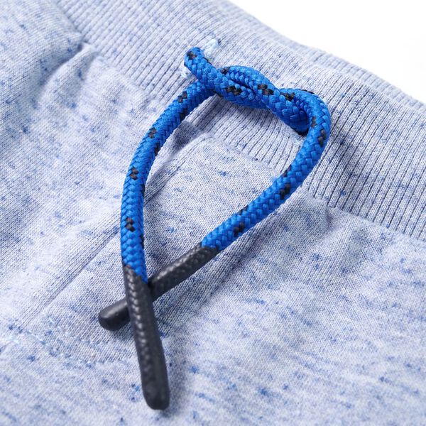 Barneshorts med snor blå melert 104