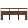 vidaXL Hodegavl skap med LED brun eik 220x17x102 cm