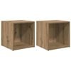 vidaXL TV-benksett 2 pcs Artisan Eik Konstruert tre
