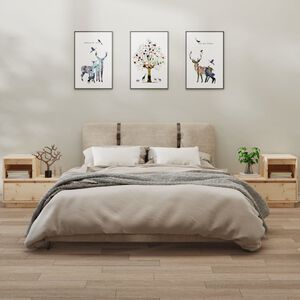 vidaXL Nattbord 2 stk 60x34x51 cm heltre furu