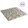 vidaXL Veggpaneler 12 stk beton 50x50 cm XPS 3 m² ametyst
