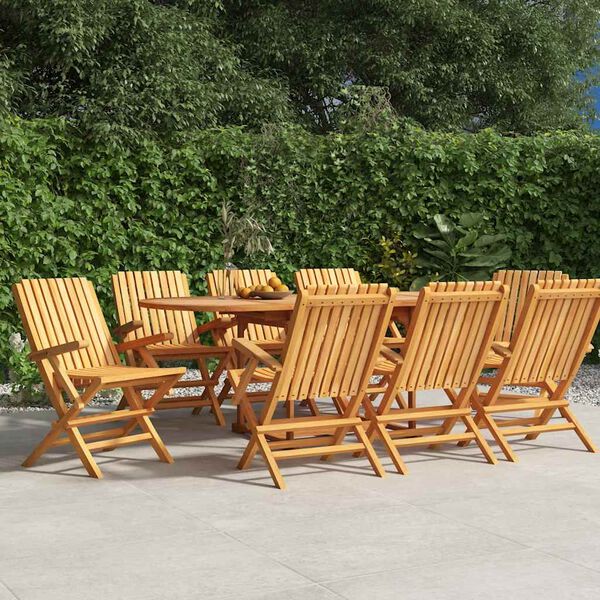 vidaXL Klappstoler 8 stk 61x67x90 cm heltre teak