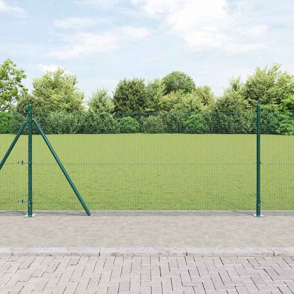 vidaXL Gjerdep&aring;le gr&oslash;nn 25 x 1 m (16 x 16 mm mesh) St&aring;l