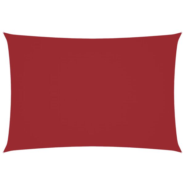 vidaXL Solseil oxfordstoff rektangulær 2,5x4,5 m rød