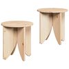 vidaXL Kaffebord 2 stk. Naturlig 41,5 x 41,5 x 44 cm