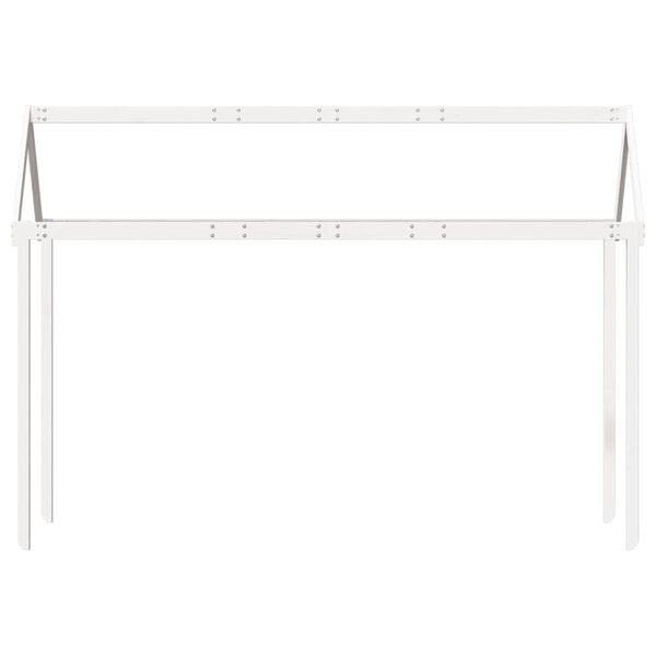 vidaXL Tak for barneseng hvit 207x95,5x159 cm heltre furu