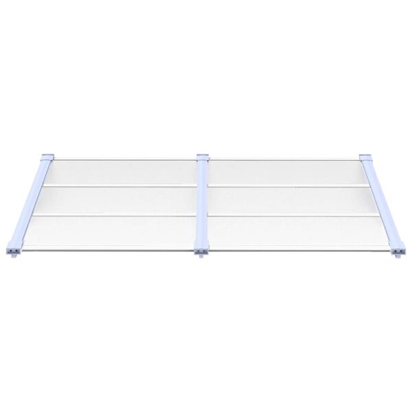 vidaXL Skjermtak grå og gjennomsiktig 152,5x90 cm polykarbonat