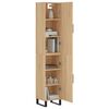 vidaXL Highboard sonoma eik 34,5x34x180 cm konstruert tre