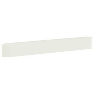 vidaXL Hevet Hagebed Hvit 360 x 40 x 40 cm