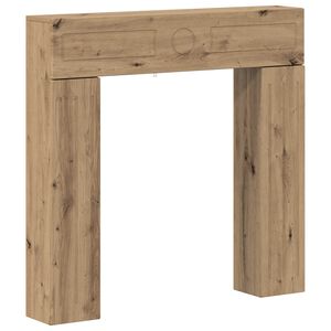 vidaXL Peisramme Artisan eik 102 x 18 x 100,5 cm Konstruert tre