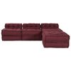 vidaXL Modulsofa 4 pcs Marron stoff
