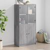 vidaXL Highboard med d&oslash;rer gr&aring; sonoma 68x37x142 cm konstruert tre