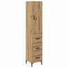 vidaXL H&oslash;yskap Artisan Eik 34,5 x 34 x 180 cm Konstruert tre