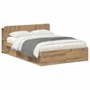 vidaXL Sengeramme med oppbevaring Artisan eik 135 x 190 cm