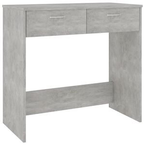 vidaXL Skrivebord betonggr&aring; 80x40x75 cm konstruert tre