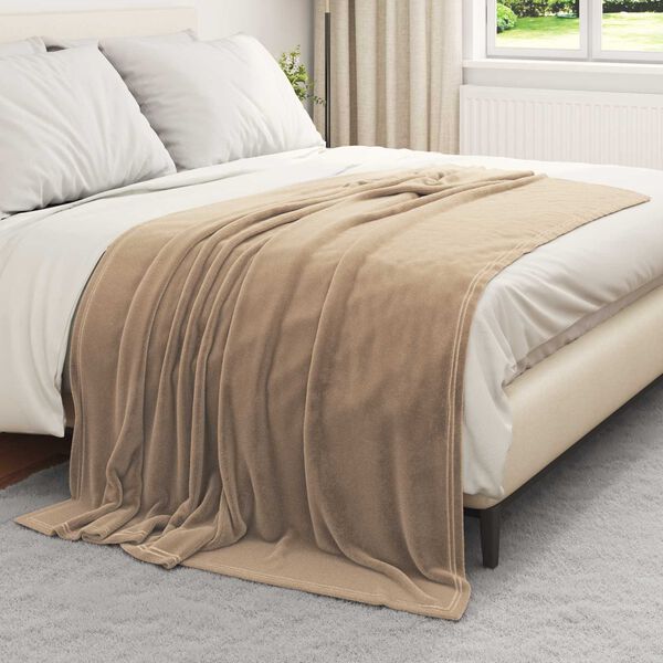 vidaXL Kastepledd 6 pcs Kamel 150 x 200 cm Fleece