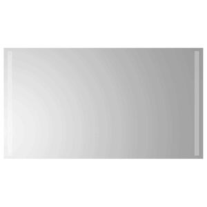 vidaXL LED Badevindu med speil Gjennomsiktig 90 x 50 cm herdet glass