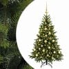 vidaXL Kunstig juletre med julekuler 120 cm 150 LED-lys Varmhvit