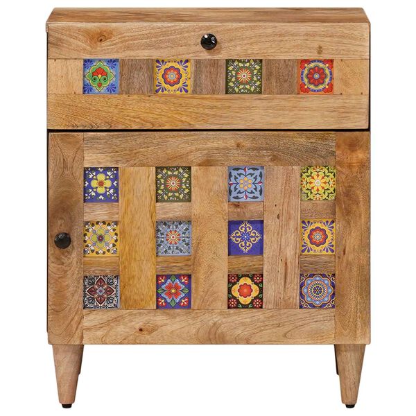 vidaXL Nattbordskap Naturlig 50 x 33 x 60 cm Massiv mango tre