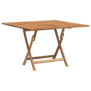 vidaXL Sammenleggbart hagebord 110x110x75 cm heltre teak