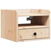 vidaXL Nattbord med skuff Brun 38 x 36 x 29,5 cm Heltre furu