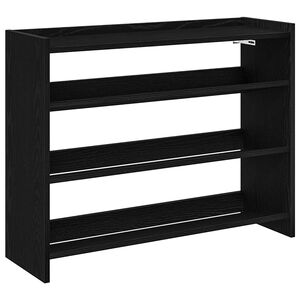 vidaXL Skohylle svart 80x25x62 cm konstruert tre
