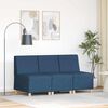 vidaXL Modul Sofa Enhet Armfri 3 pcs Bl&aring; 55 x 74 x 82 cm stoff