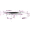 vidaXL Sengeramme hvit heltre 150x200 cm King Size