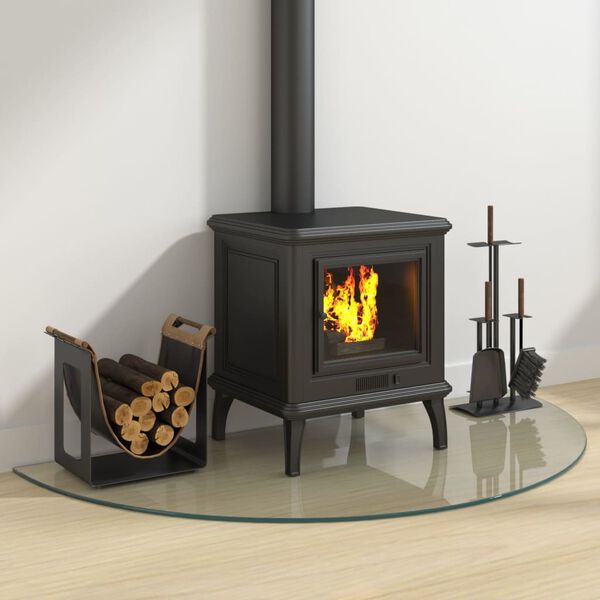 vidaXL Peis glassplate halvrund 1200x600 mm