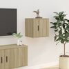 vidaXL Vegghengt TV-benk sonoma eik 40x34,5x40 cm
